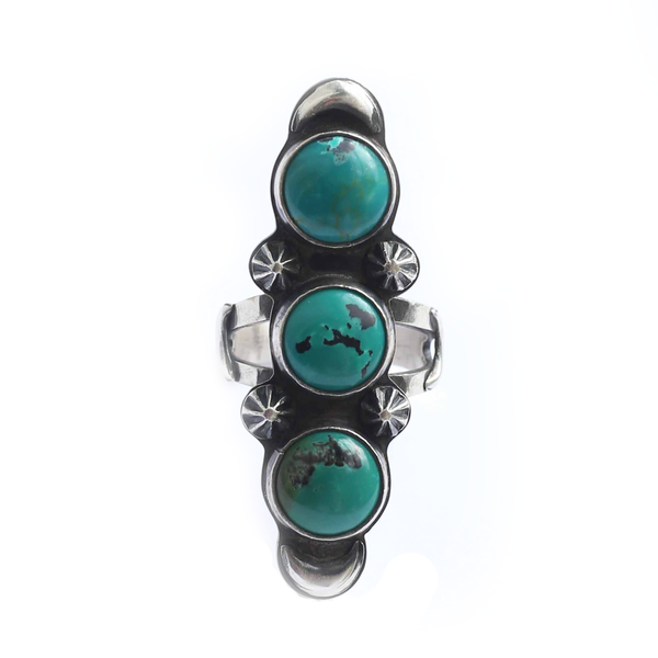 Turquoise Tri Stone Ring