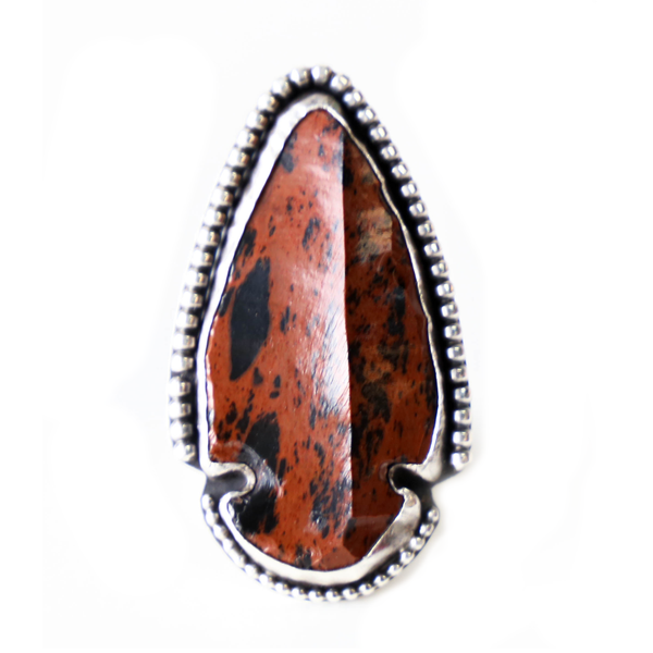 Obsidian Arrowhead Ring